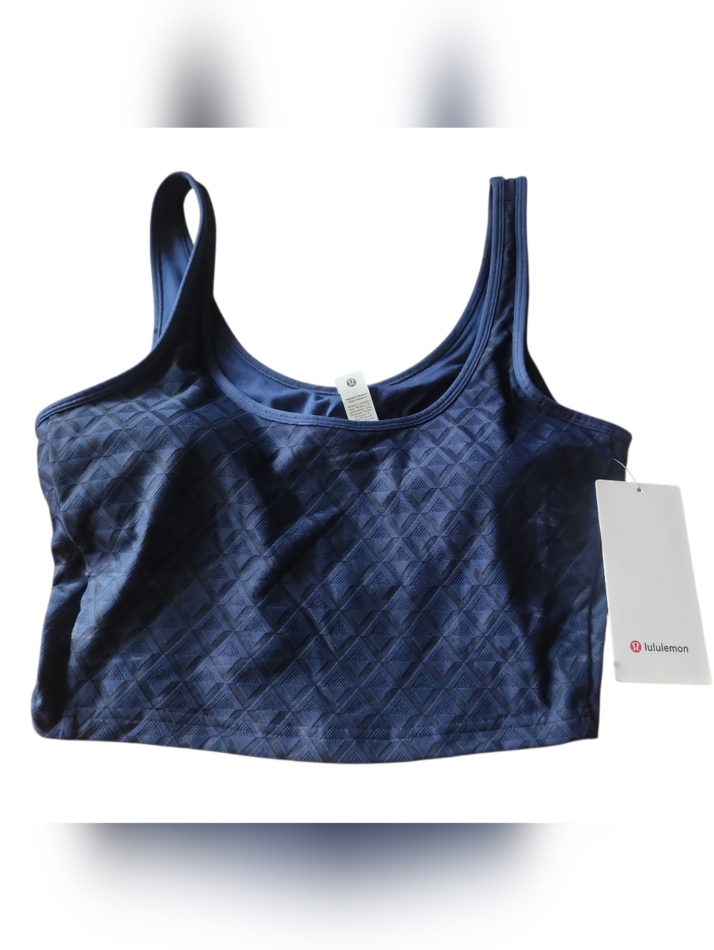 Lululemon Navy Textured‎ Mesh Tennis Tank Nwt Sizs Large